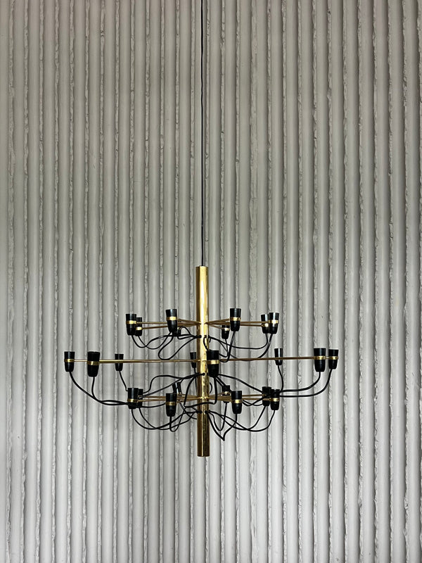 Gino Sarfatti for Flos Brass Chandelier