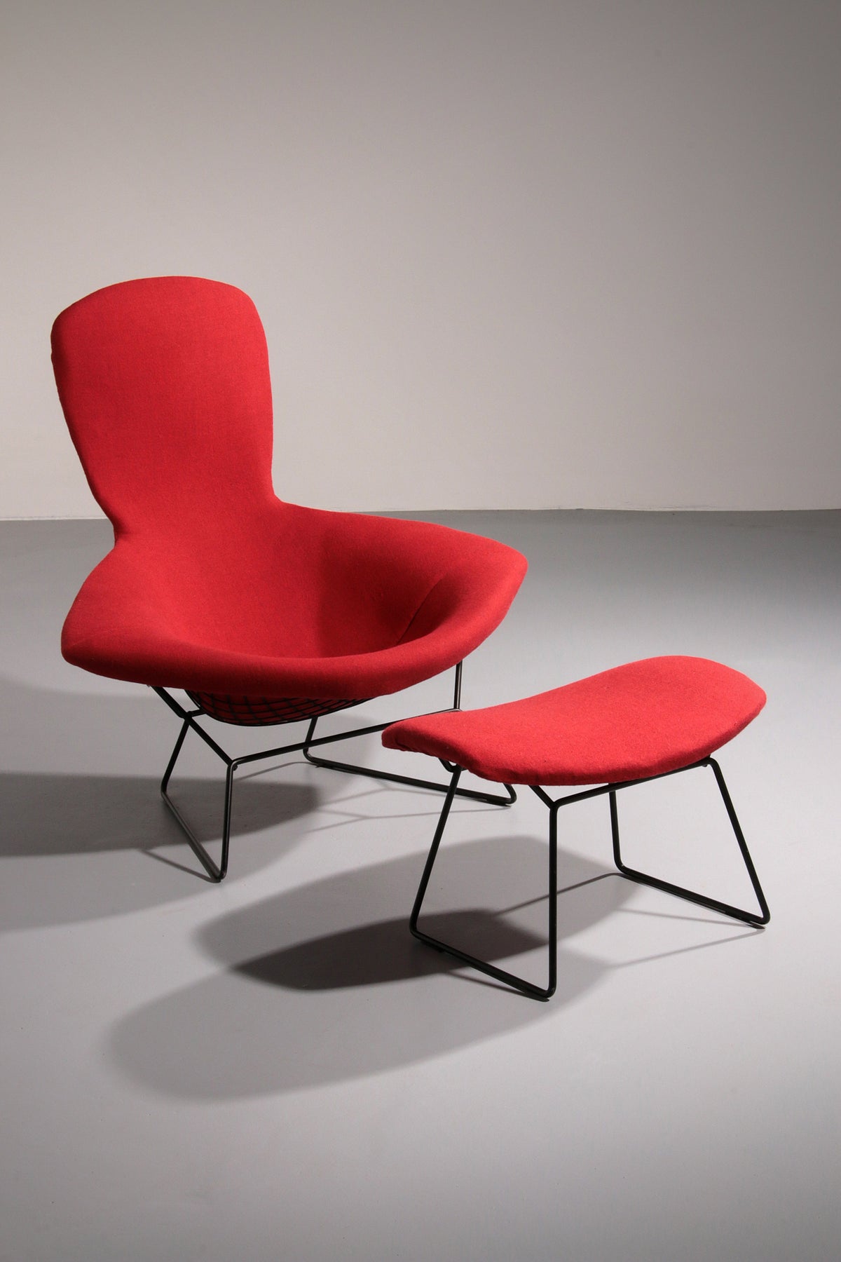 Harry Bertoia Bird Sessel mit Ottomane – ikonisches Design der 1970er