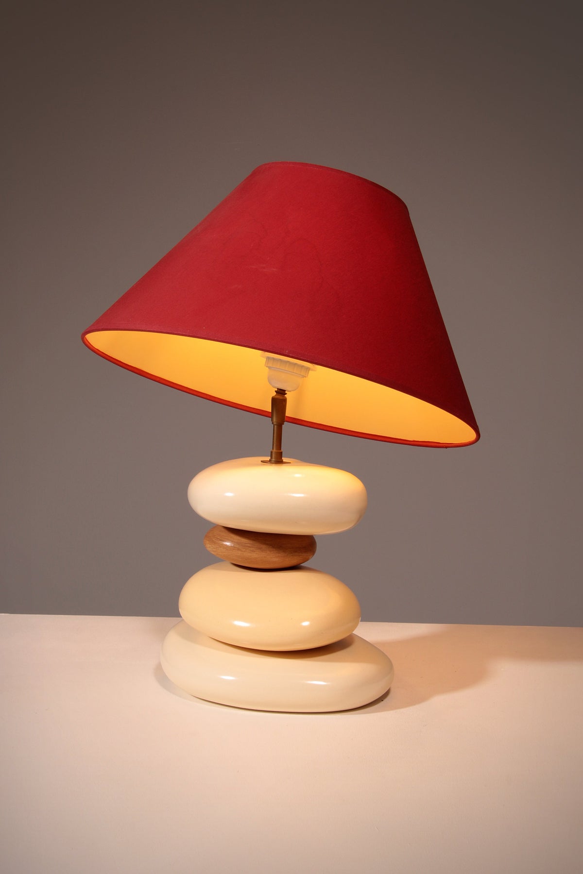 Tischleuchte „Pebble“ von François Chatain, 1980er Jahre