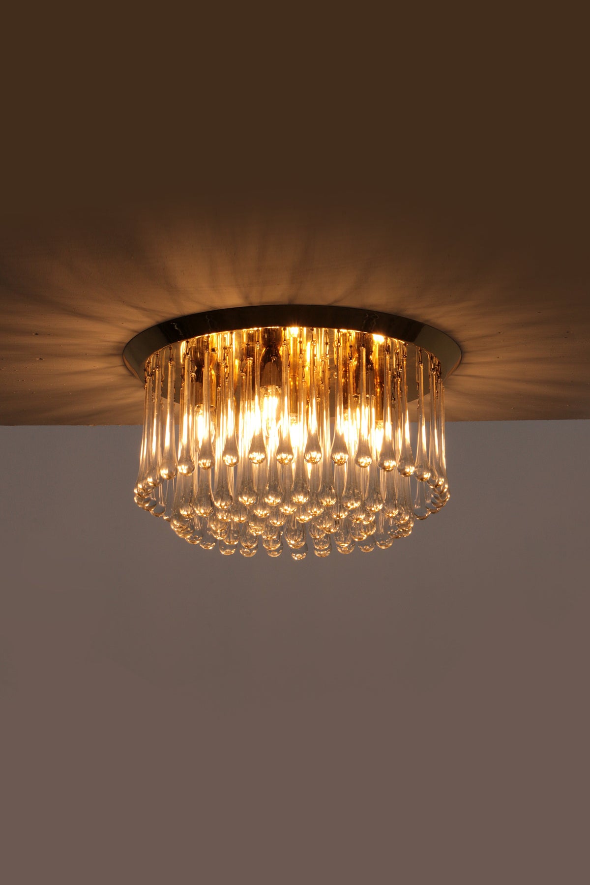 Vintage J.T. Kalmar Murano Glass Chandelier, 1970s Austrian Design