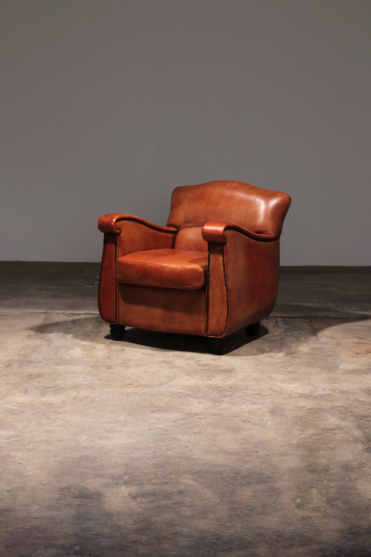Ledersessel: Niederländisches Design, handgefertigt 1970 von Joris