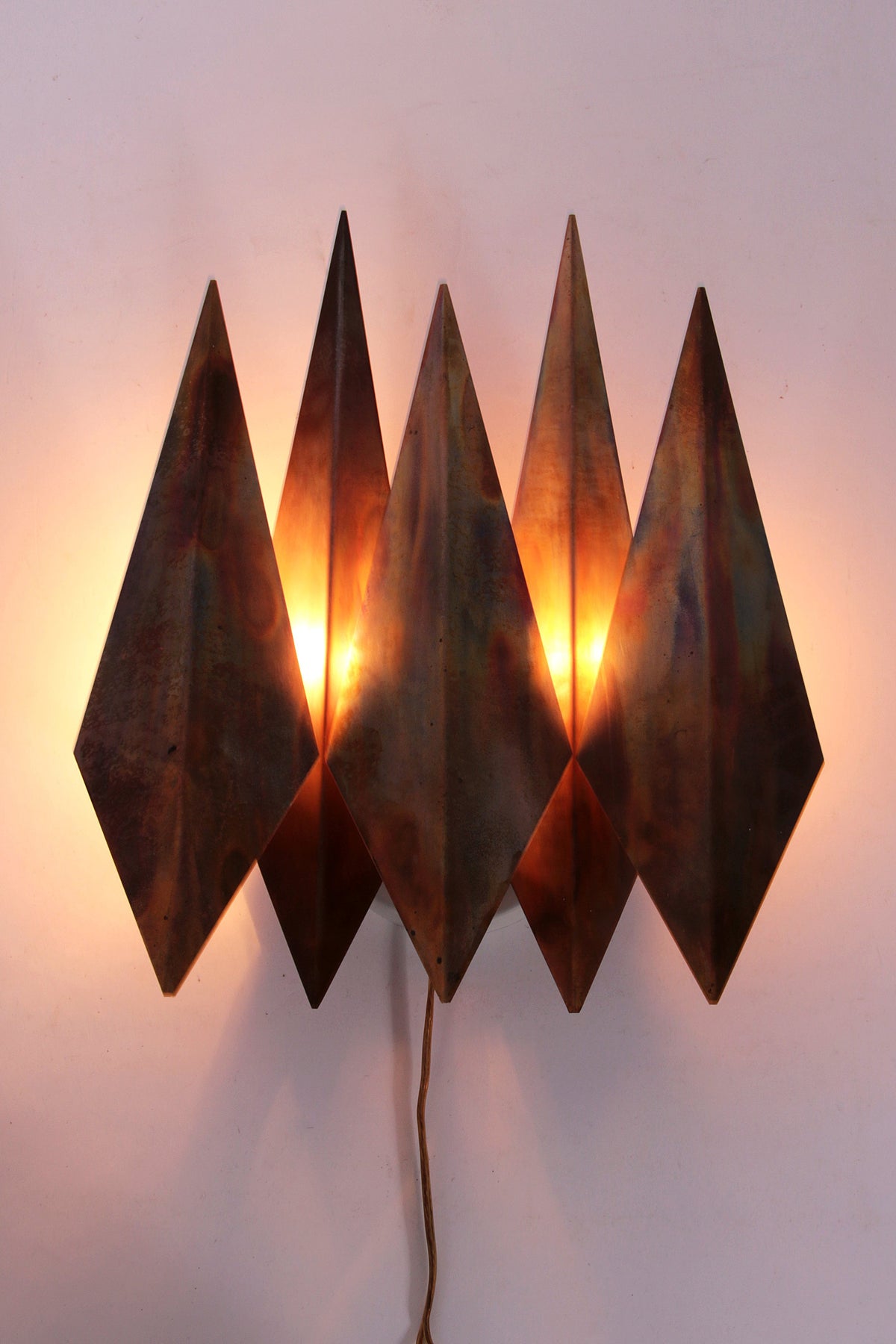 Dänische Wandlampe aus Kupfer von Svend Aage Holm Sørensen 1970