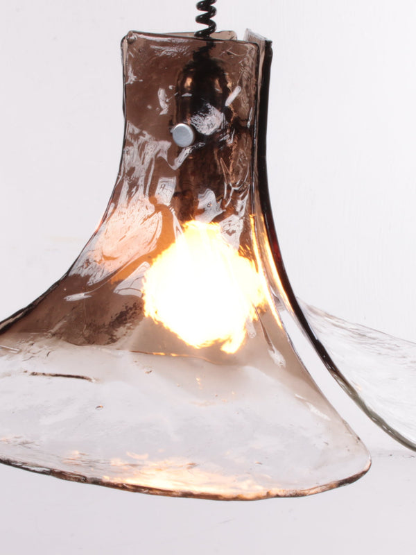 Mid-Century Glass Pendant Lamp by J.T. Kalmar, 1960