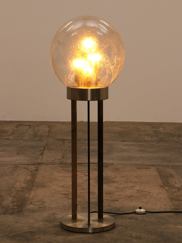 Gold "Sputnik" Floor Lamp by Doria Leuchten, Germany, 1970s