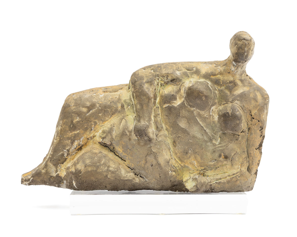 Peter Kortekaas (b. 1946) Reclining Nude Unglazed ceramic