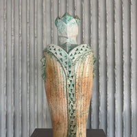 Handcrafted XXL (40-80cm) ceramic sculptural chess set by Maria Kenarova
