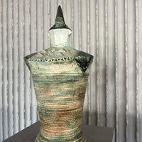 Handcrafted XXL (40-80cm) ceramic sculptural chess set by Maria Kenarova