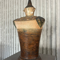 Handcrafted XXL (40-80cm) ceramic sculptural chess set by Maria Kenarova