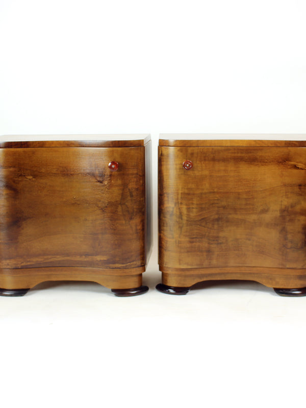 Art Deco Bedside Tables By Jindřich Halabala For Up Závody, 1930s