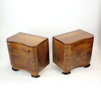 Art Deco Bedside Tables By Jindřich Halabala For Up Závody, 1930s