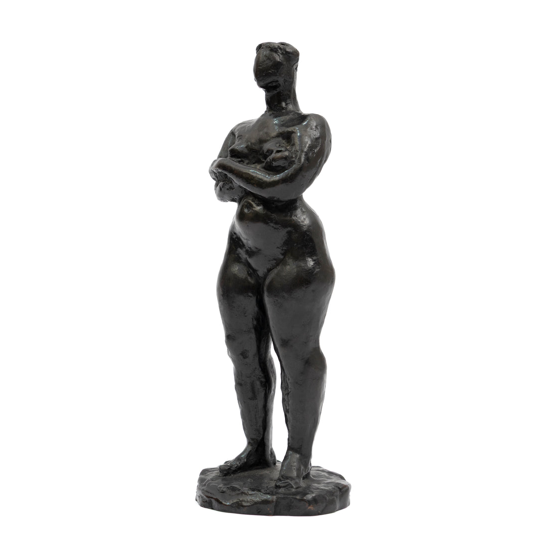 Charlotte van Pallandt, Standing Woman with Crossed Arms, c. 1952–53, bronze with black patina