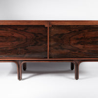 Rosewood tambour sideboard by Gianfranco Frattini for Bernini, Italy