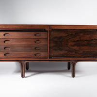 Rosewood tambour sideboard by Gianfranco Frattini for Bernini, Italy