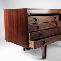 Rosewood tambour sideboard by Gianfranco Frattini for Bernini, Italy