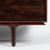 Rosewood tambour sideboard by Gianfranco Frattini for Bernini, Italy