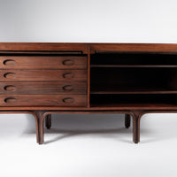 Rosewood tambour sideboard by Gianfranco Frattini for Bernini, Italy