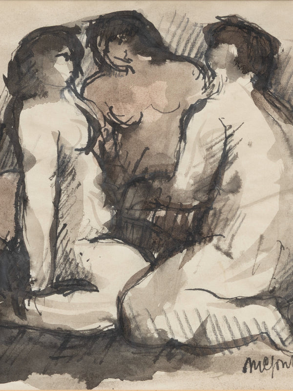 Nic Jonk (1928-1994) Three seated Nudes