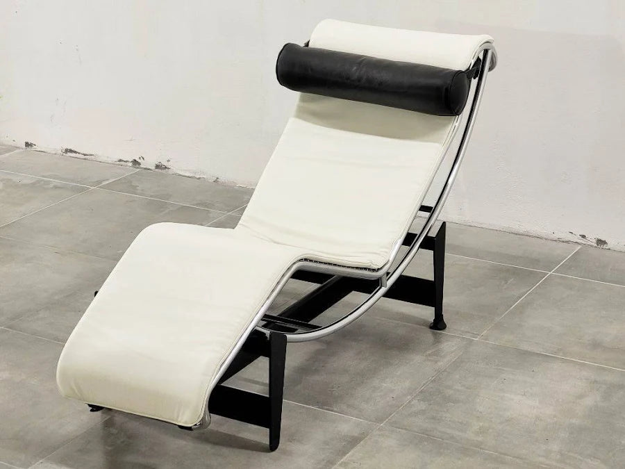 LC4 Corbusier - Modern Chaise Lounge Chair Black White