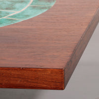 Vintage-Couchtisch im dänischen Design mit Keramikfliesen