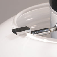 Italienische Tischleuchte aus Chrom und Glas, 1960