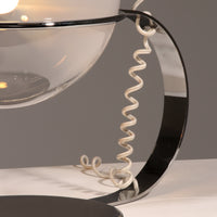 Italienische Tischleuchte aus Chrom und Glas, 1960