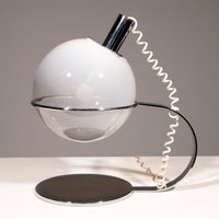 Italienische Tischleuchte aus Chrom und Glas, 1960