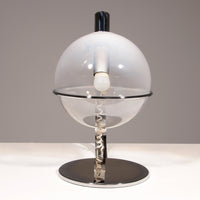 Italienische Tischleuchte aus Chrom und Glas, 1960