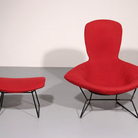 Harry Bertoia Bird Sessel mit Ottomane – ikonisches Design der 1970er