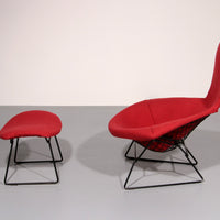Harry Bertoia Bird Sessel mit Ottomane – ikonisches Design der 1970er