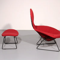Harry Bertoia Bird Sessel mit Ottomane – ikonisches Design der 1970er