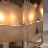 Alessandro Mendini „Cubosfera“ Tischlampe, Metall, Chromglas, 1968, Italien