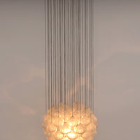 Kalmar 'Tulipan' Kronleuchter-Pendelleuchte, mundgeblasenes Glas, 1970,