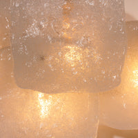JT Kalmar Wandleuchten aus Eisglas im Midcentury-Stil, Österreich, 1960