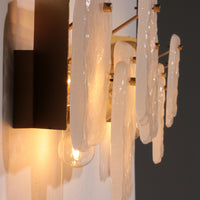 JT Kalmar Wandleuchten aus Eisglas im Midcentury-Stil, Österreich, 1960