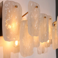 JT Kalmar Wandleuchten aus Eisglas im Midcentury-Stil, Österreich, 1960