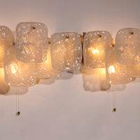JT Kalmar Wandleuchten aus Eisglas im Midcentury-Stil, Österreich, 1960