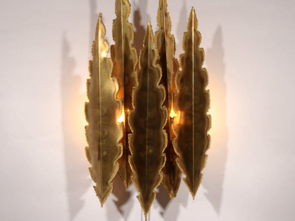 Holm-Sörensen Brutalistische Koperen Wandlamp Groot model Denemarken