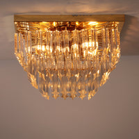 Novaresi Gold Plated Ceiling Lamp CH Serie 1970 Italy