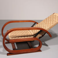 Einzigartiger italienischer Lounge-Sessel, handgewebte Handwerkskunst, 1930er Jahre