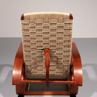 Einzigartiger italienischer Lounge-Sessel, handgewebte Handwerkskunst, 1930er Jahre
