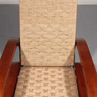 Einzigartiger italienischer Lounge-Sessel, handgewebte Handwerkskunst, 1930er Jahre