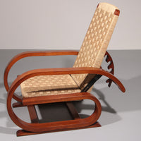 Einzigartiger italienischer Lounge-Sessel, handgewebte Handwerkskunst, 1930er Jahre