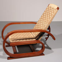 Einzigartiger italienischer Lounge-Sessel, handgewebte Handwerkskunst, 1930er Jahre