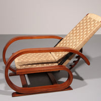 Einzigartiger italienischer Lounge-Sessel, handgewebte Handwerkskunst, 1930er Jahre