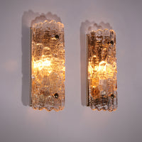 Wandleuchten von Carl Fagerlund, Orrefors (schwedisches Glas), Modell Gefion von Lyfa Denmark