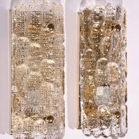 Wandleuchten von Carl Fagerlund, Orrefors (schwedisches Glas), Modell Gefion von Lyfa Denmark