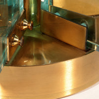 Tischlampe aus gemeißeltem Glas aus Messing von Gino Paroldo für Dinodei, 1960er