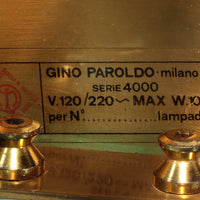 Tischlampe aus gemeißeltem Glas aus Messing von Gino Paroldo für Dinodei, 1960er