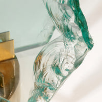 Tischlampe aus gemeißeltem Glas aus Messing von Gino Paroldo für Dinodei, 1960er