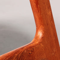 Barhocker aus Holz und schwarzem Leder von Erik Buch, 1960